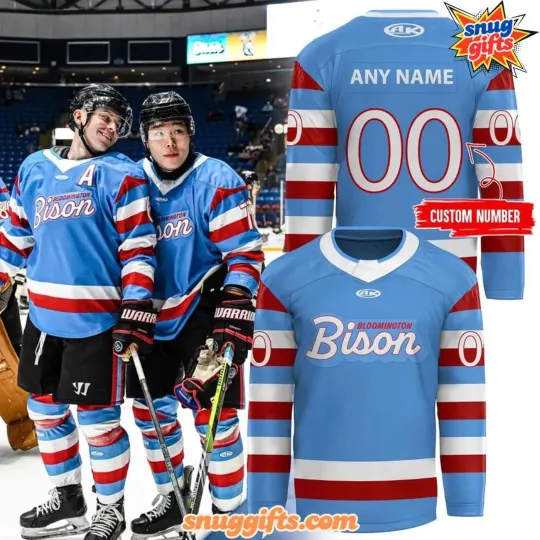 Discover Personalized Bloomington Bison Blue Sweaters 2025 Hockey Shirt Men's Fan Gear