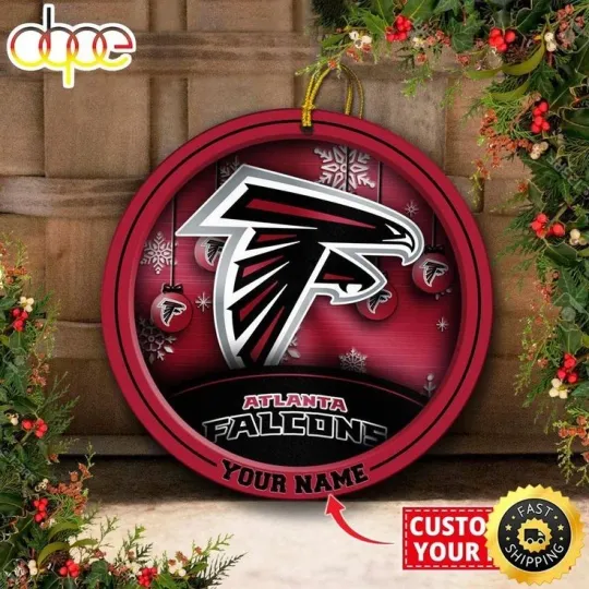 Discover Personalized Atlanta Football Falcons Team Christmas Ceramic Ornament Gift Decor