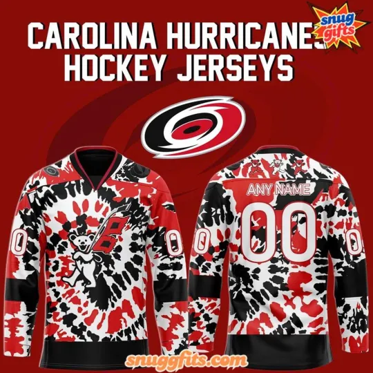 Custom Carolina Hurricanes x Grateful Dead 2025 Hockey Shirt Men's Fan Gear