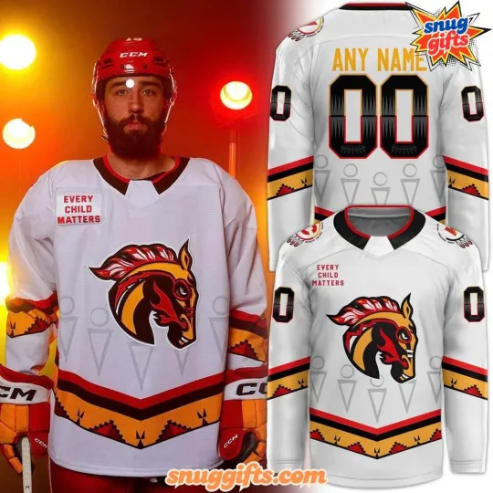 Discover Personalized Calgary Wranglers Indigenous Night Hockey Shirt Men's Fan Gear Gift
