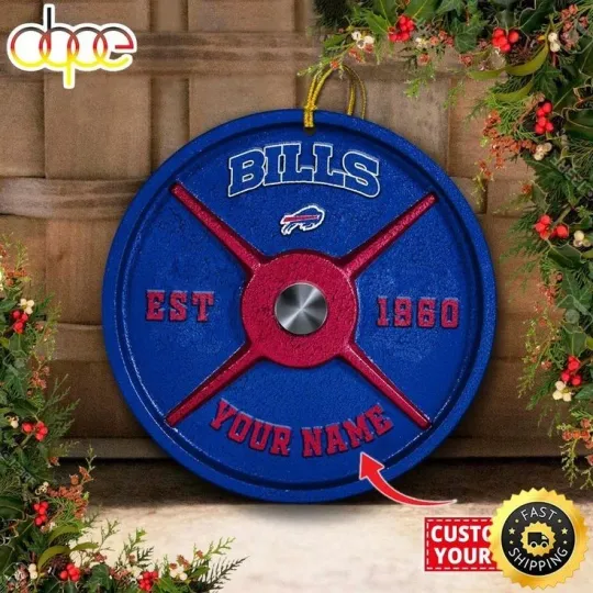 Discover Personalized Buffalo Football Bills Team Christmas Ceramic Ornament Gift Decor