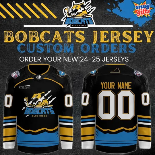 Discover Personalized Blue Ridge Bobcats New Hockey Shirt Men's Fan Gear Christmas Gift