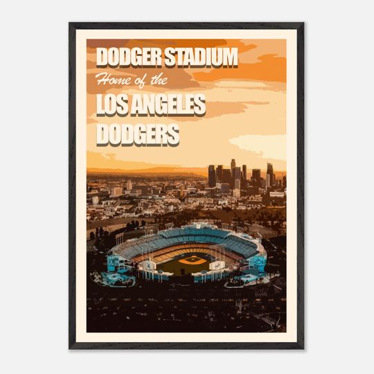 Los Angeles Print Baseball Prints Matte Print Perfect for Sports Fans Dodger Stadium Poster Print