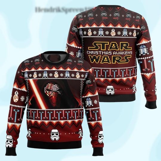 Discover Star Wars Ugly Christmas Sweater – Kylo Ren Holiday Sweater for Men Women Kids