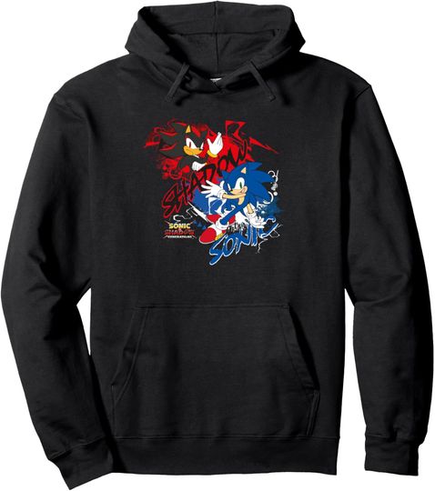 Discover Sonic the Hedgehog Sonic X Shadow Generations Shadow & Sonic Pullover Hoodie