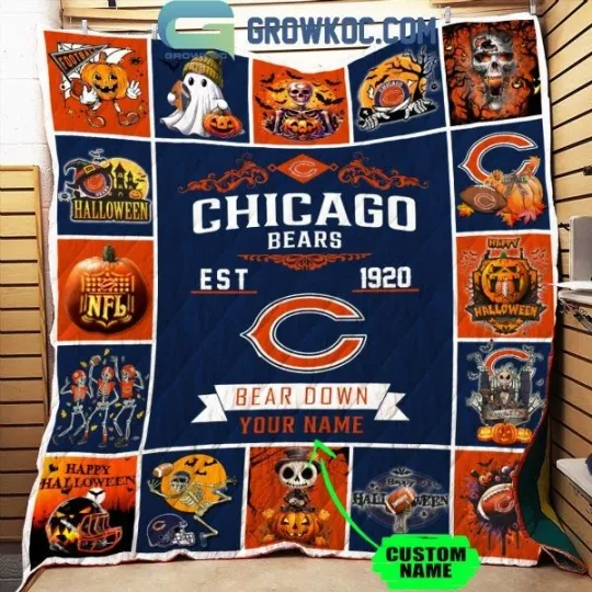 Bears Bear Down Est. 1920 Halloween Personalized Blanket Quilt