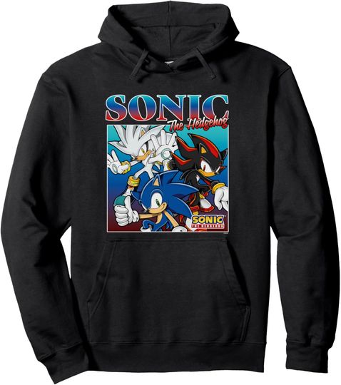 Sonic The Hedgehog Silver Sonic & Shadow Group Shot Pullover Hoodie