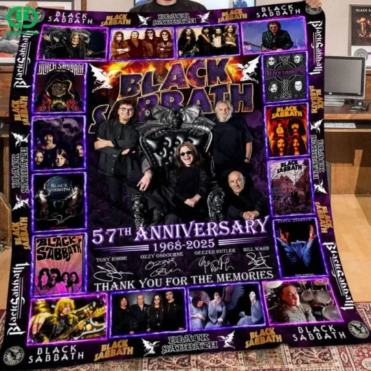 Black Sabbath 57th Anniversary 1968-2025 Blanket