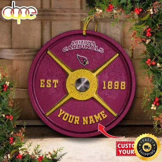 Discover Personalized Arizonna Football Team Cardinals Christmas Ceramic Ornament Gift