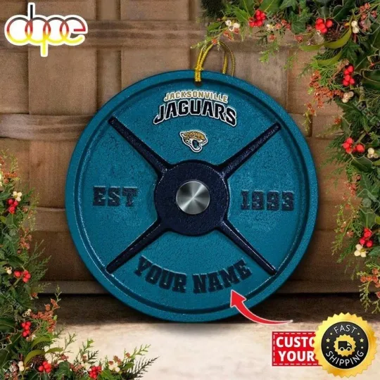 Discover Personalized Jacksonville Football Jaguars Team Christmas Ceramic Ornament Gift