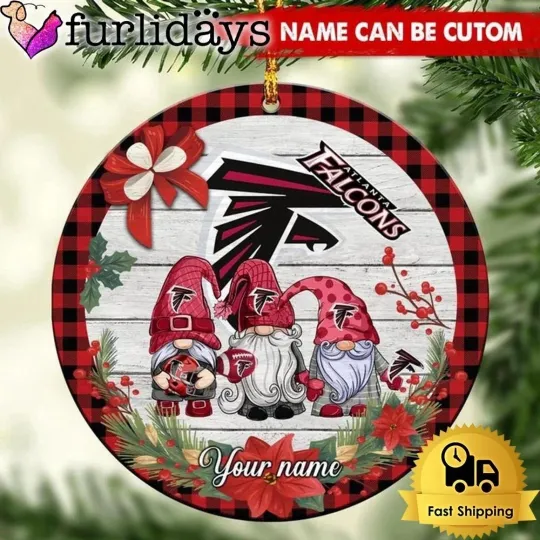 Discover Personalized Atlanta Football Falcons Team Christmas Ceramic Ornament Gift Decor