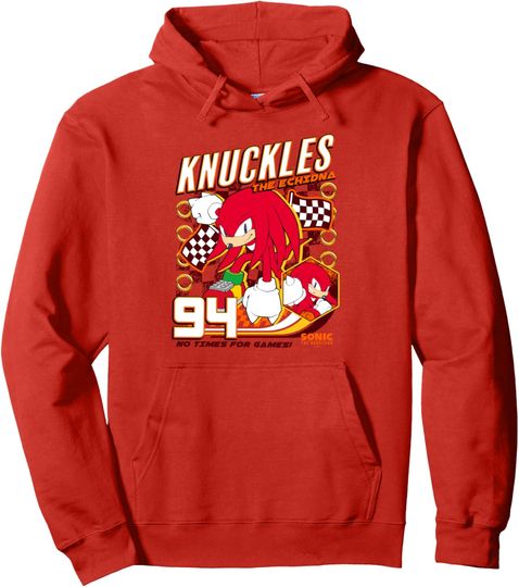 Discover Sonic The Hedgehog Knuckles The Echidna 94 Racing Poster Pullover Hoodie