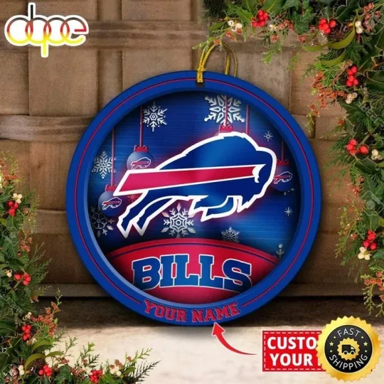 Discover Personalized Buffalo Football Bills Team Christmas Ceramic Ornament Gift Decor