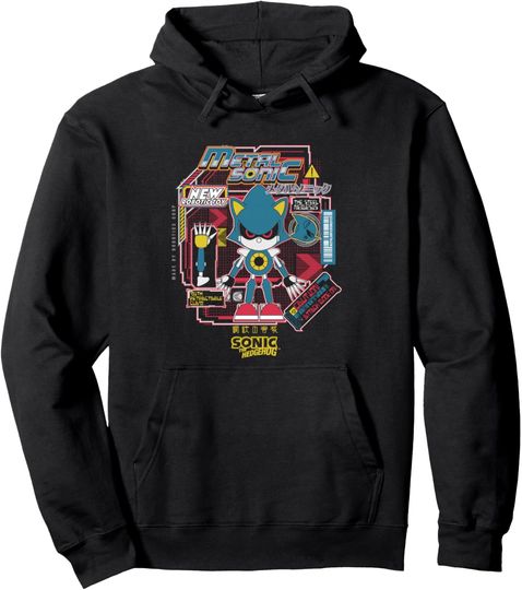 Discover Sonic The Hedgehog Metal Sonic Vintage Kanji Poster Pullover Hoodie