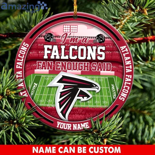 Discover Personalized Atlanta Football Falcons Team Christmas Ceramic Ornament Gift Decor