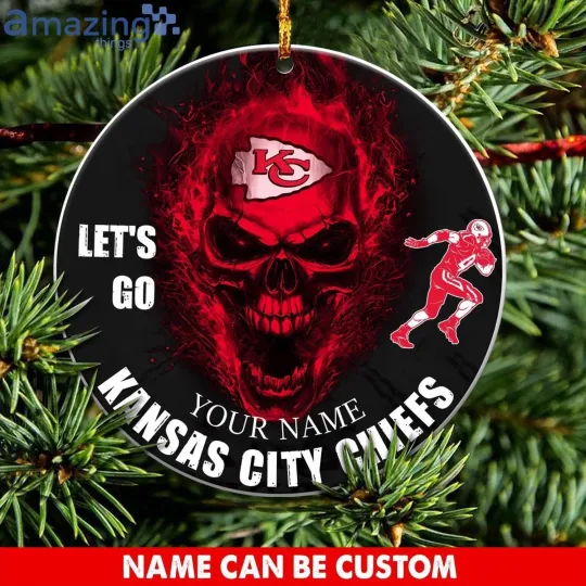 Discover Personalized Kansas City Football Chiefs Team Christmas Ceramic Ornament Gift