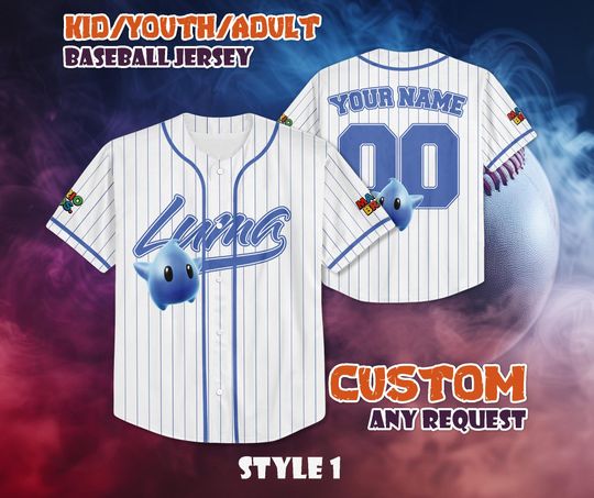 Discover CUSTOM Luma Baseball Jersey, Super Mario Baseball Shirt, Personalized Disney Luma Jersey, Luma Fan Gifts, Birthday Gifts
