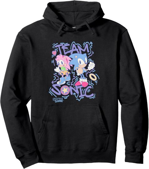 Discover Sonic The Hedgehog Team Sonic Amy Rose Vintage Pullover Hoodie