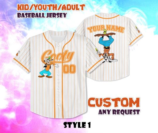 Discover CUSTOM Goofy Dog Baseball Jersey, Disney Goofy Dog Sports Jersey, Personalized Disney Goofy Dog Jersey, Goofy Gift for Fans, Birthday Gifts