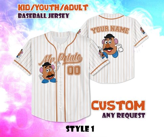 Discover CUSTOM Mr. Potato Baseball Jersey, Disney Toy Story Shirt, Personalized Disney Toy Story Mr. Potato Jersey, Mr. Potato Fan Gift