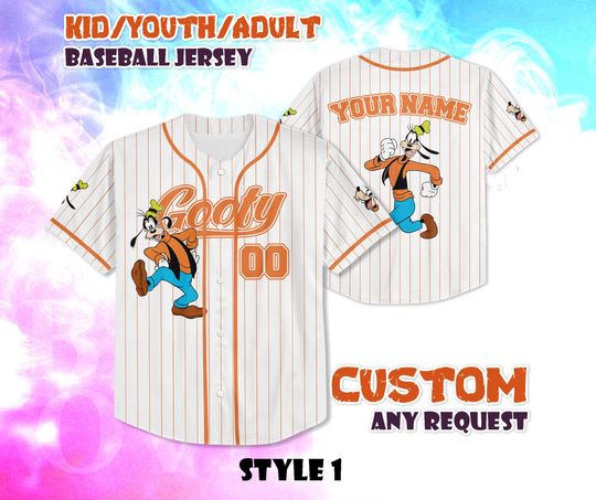 Discover CUSTOM Goofy Dog Baseball Jersey, Disney Goofy Dog Sports Jersey, Personalized Disney Goofy Dog Jersey, Goofy Gift for Fans, Birthday Gifts