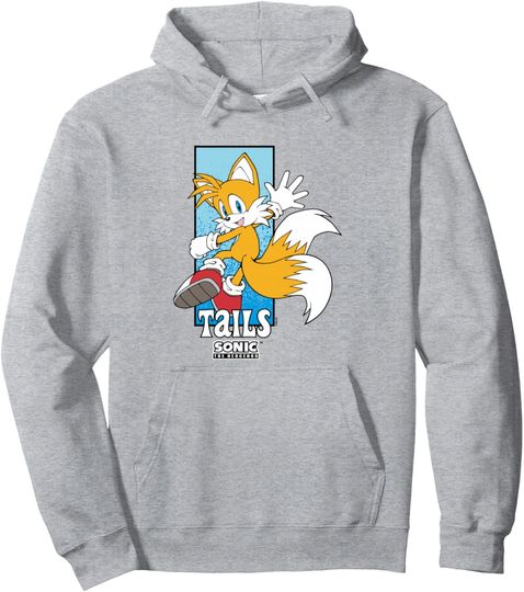 Discover Sonic The Hedgehog Tails Spotlight Panel Portrait Pullover Hoodie