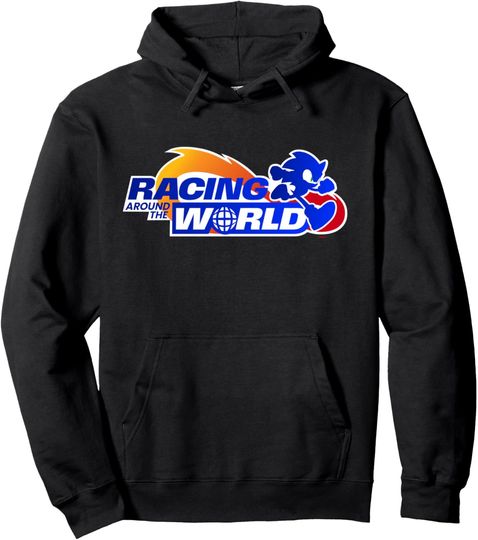 Discover Sonic the Hedgehog - Racing Around the World logo Pullover Hoodie