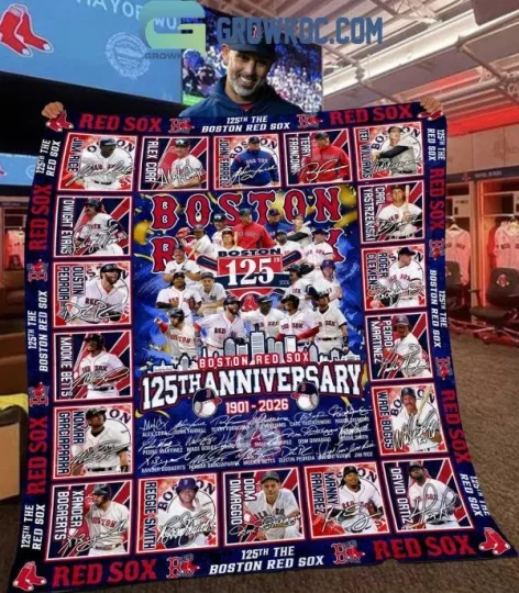 Boston Red Sox 125th Anniversary 1901 2026 Memories Fleece Blanket Quilt