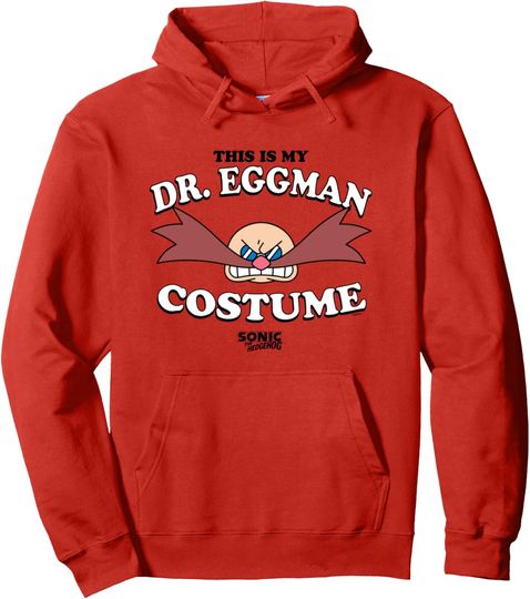 Discover Sonic The Hedgehog Halloween This Is My Eggman Retro Costume Pullover Hoodie