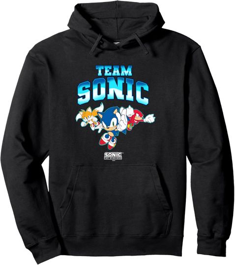 Discover Sonic The Hedgehog Team Sonic Main Trio Epic Group Shot Pullover Hoodie