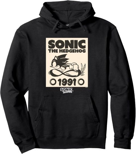 Discover Sonic The Hedgehog 1991 Epic Run Vintage Sketch Pullover Hoodie