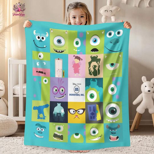 Discover Monsters University Blanket | Monsters Inc Fleece Blanket, Birthday Christmas Gifts