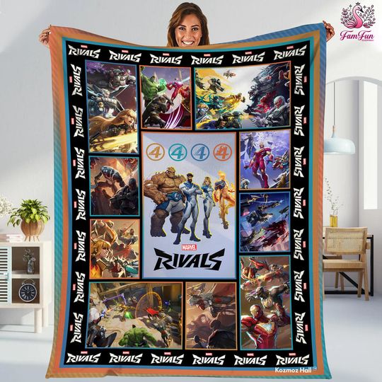 Fantastic Four M-C-U Rivals Blanket, Fantastic Four Blanket, Video Games Gifts