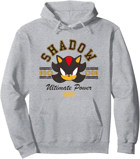 Discover Sonic The Hedgehog Shadow Ultimate Power Vintage Logo Pullover Hoodie