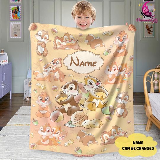 Discover Personalized Chip and Dale Blanket, Disneyland Blanket, Chip and Dale Blanket