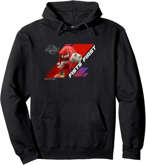 Discover Sonic the Hedgehog 3 - Knuckles "Fists First" Pullover Hoodie