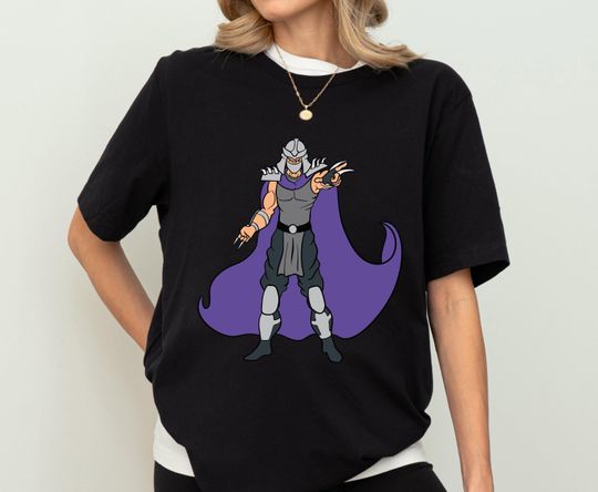 Discover Shredder Cartoon T-Shirt, Ninja Turtles Vintage 90s Tee for Kids and Adults