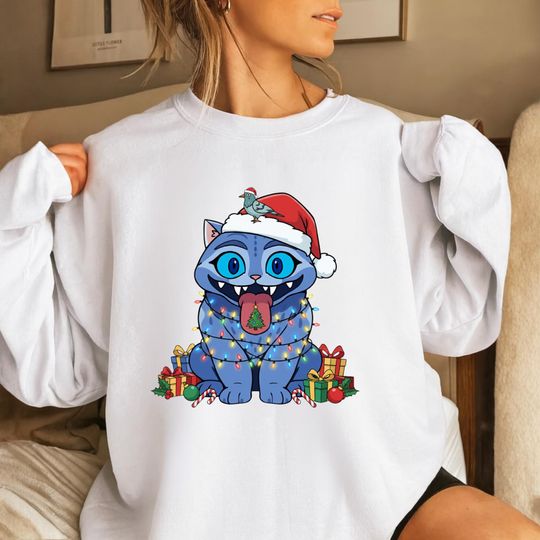 Derpy Tiger Christmas Sweatshirt Hoodie or T-Shirt, Unisex Adult & Kids Cosplay Costume, Holiday Gift