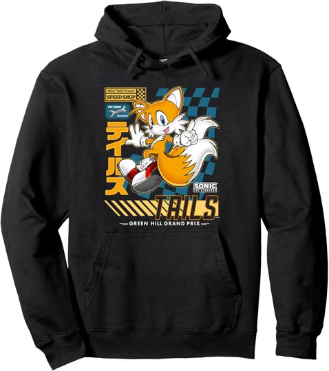 Discover Sonic The Hedgehog Tails Green Hill Grand Prix Cool Poster Pullover Hoodie