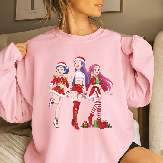 Kpop Demon Hunter Christmas Sweatshirt, Kpop Demon Hunter Unisex Sweater, Rumi Mira Zoey Christmas Shirt, Unisex Adult and Child Xmas Jumper