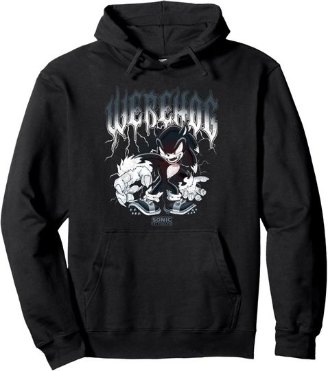 Discover Sonic The Hedgehog Halloween Werehog Distressed Poster Pullover Hoodie