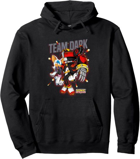 Discover Sonic The Hedgehog Team Dark Omega Rouge & Shadow Pullover Hoodie