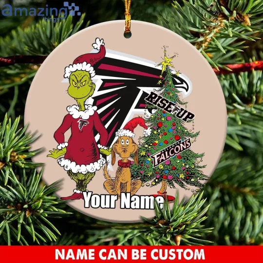 Discover Personalized Atlanta Football Falcons Team Christmas Ceramic Ornament Gift Decor