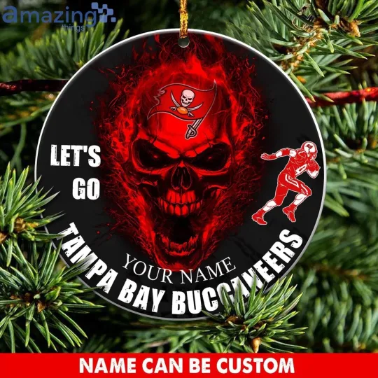 Personalized Tampa Bay Football Buccaneers Team Christmas Ceramic Ornament Gift