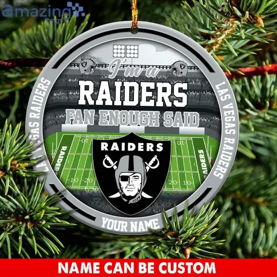 Discover Personalized Las Vegas Football Raiders Team Christmas Ceramic Ornament Gift