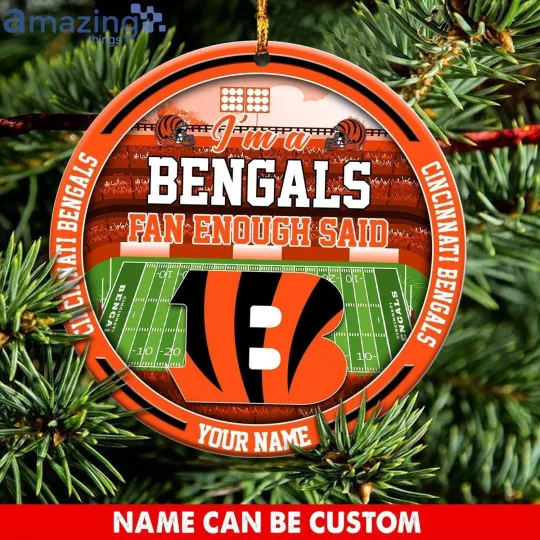 Personalized Cincinnati Football Bengals Team Christmas Ceramic Ornament Gift