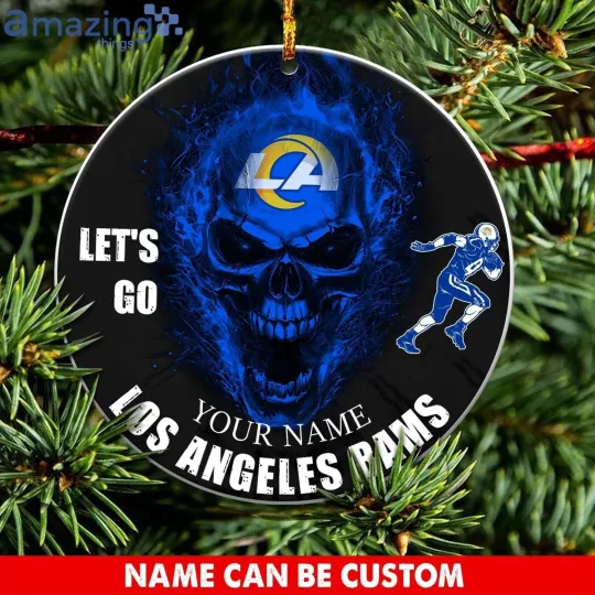 Discover Personalized Los Angeles Football Rams Team Christmas Ceramic Ornament Gift