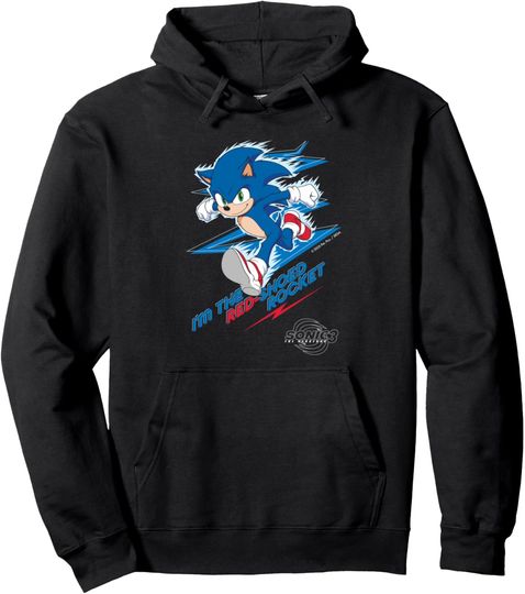 Discover Sonic the Hedgehog 3 - Sonic "I'm the Red-Shoed Rocket" Pullover Hoodie