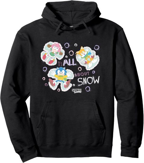 Discover Sonic The Hedgehog Christmas It's All About Snow Vintage Pullover Hoodie