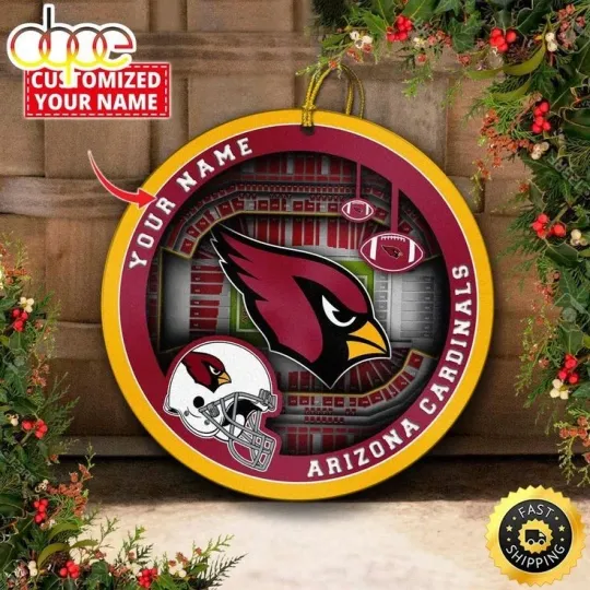 Discover Personalized Arizonna Football Team Cardinals Christmas Ceramic Ornament Gift